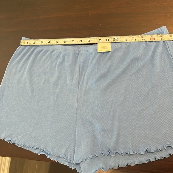 Lauren Ralph Lauren Blue 100% Cotton 2pc Pajama Lounge Set Top & Shorts size XL - Picture 3 of 17